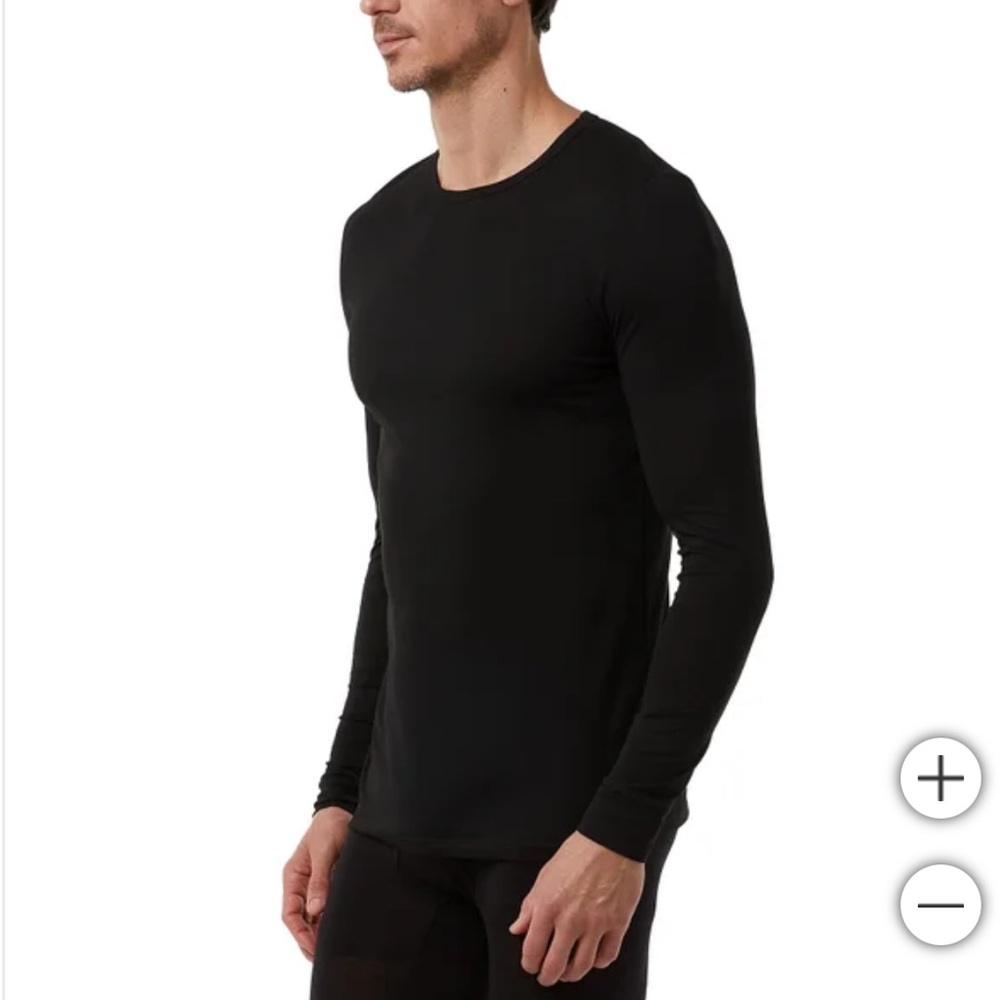 NWT 32 Degrees Men’s Eco Heat Long Sleeve Baselayer Top Black Size Small